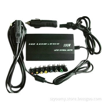 AC/DC/100W Universal Laptop Adapter for Notebook with 8 Connectors